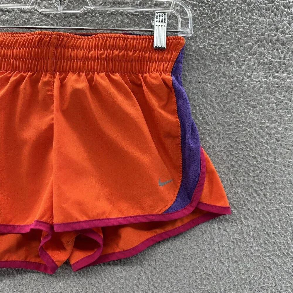 Nike‎ Dri-Fit Shorts Women's Small Orange & Purple Running Shorts Size S